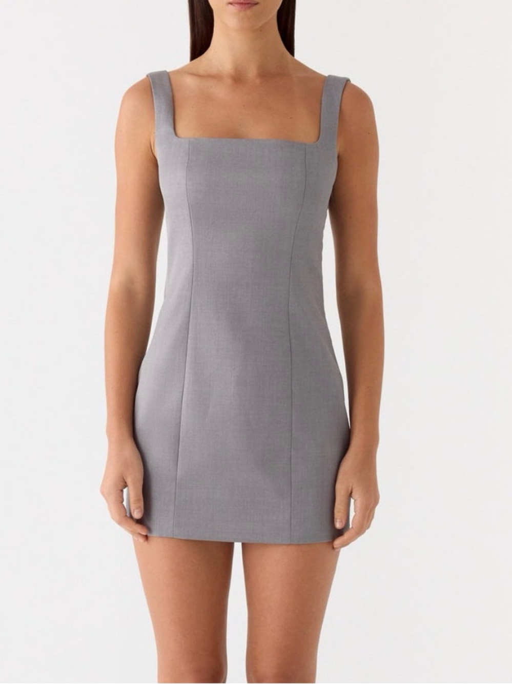 Peppermayo Brief Tension Mini Dress Smoke Grey Size 4 NWT